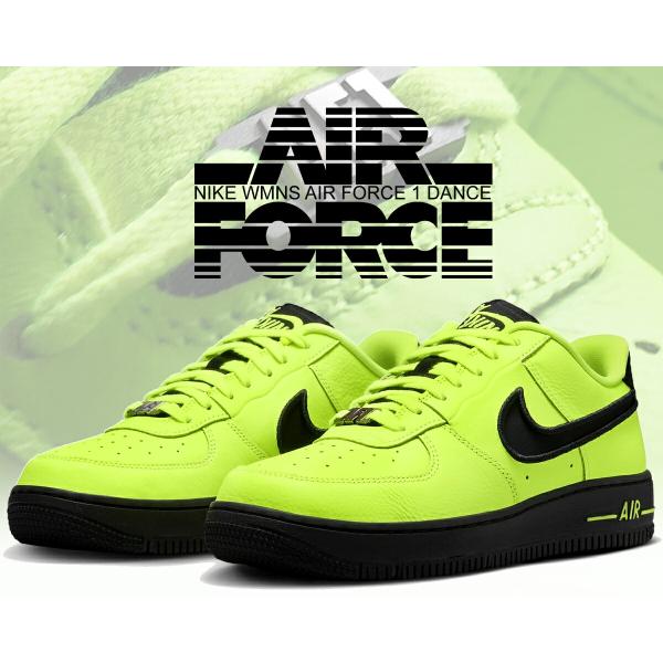 ナイキ ウィメンズ エアフォース 1 ダンス ボルト ブラック ガンメタル NIKE WMNS AIR FORCE 1 DANCE volt/blk-gunmetal fj7409-700