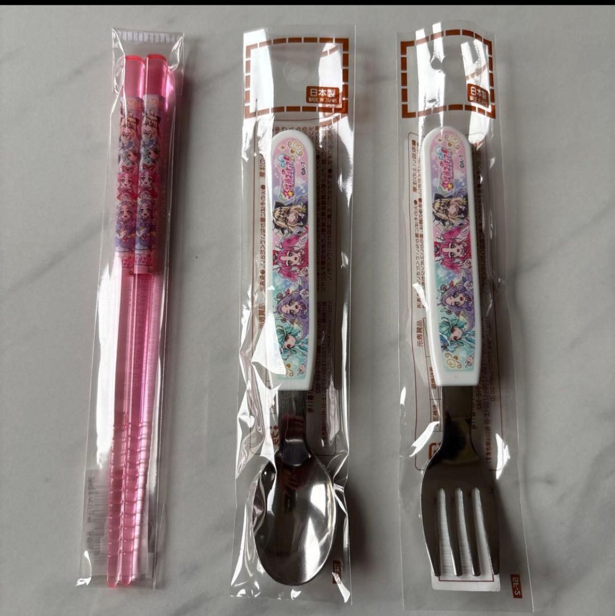 Detective Precure Fork Spoon Chopsticks 3 Pieces Set Pretty Cure Chopsticks Meal Tableware Ceria