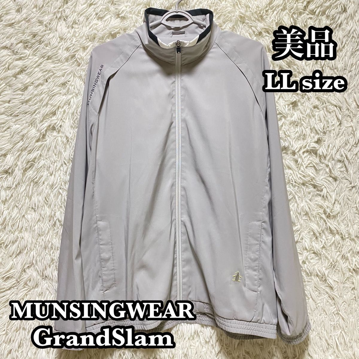 【美品】マンシングウェア GrandSlam ウインドブレーカー LL デサント Munsing wear ゴルフ