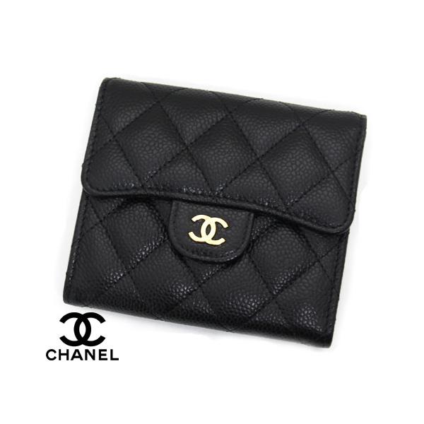香奈儿 CHANEL AP0231 Y01864 C3906 鱼子酱皮革 经典三折钱包 小号钱包 黑色×金色配件 全新 热门 礼品