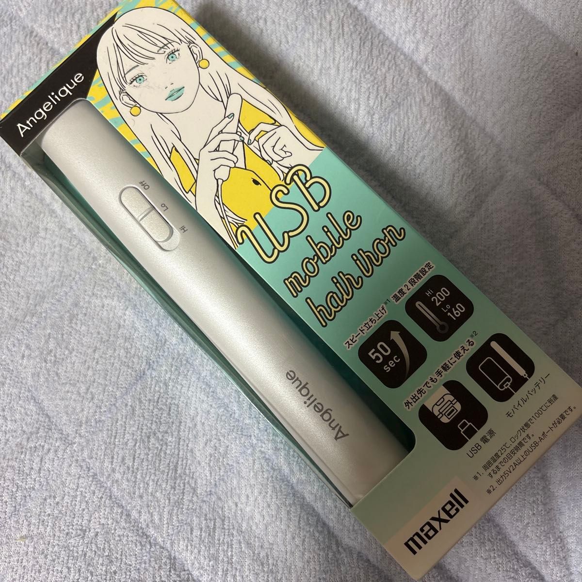 麦克赛尔 安洁莉克 USB移动式卷发棒 MXHI-100.WH 白色