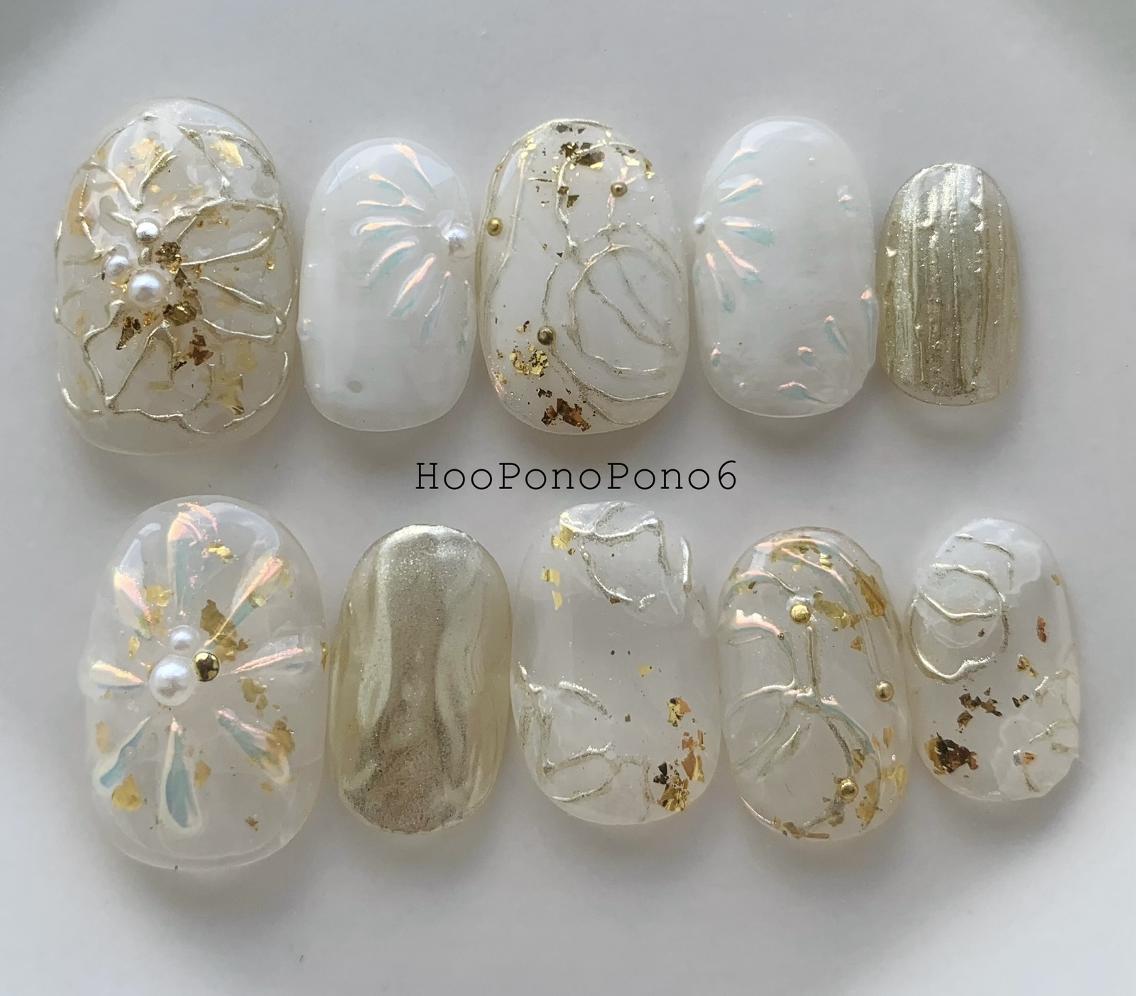 \Our shop's popular item No.1 !/ Unleash luxurious beauty: Flower nail design for bridal, wedding, pre-wedding photo shoots, and coming-of-age ceremonies. Nail tips / artificial nails.