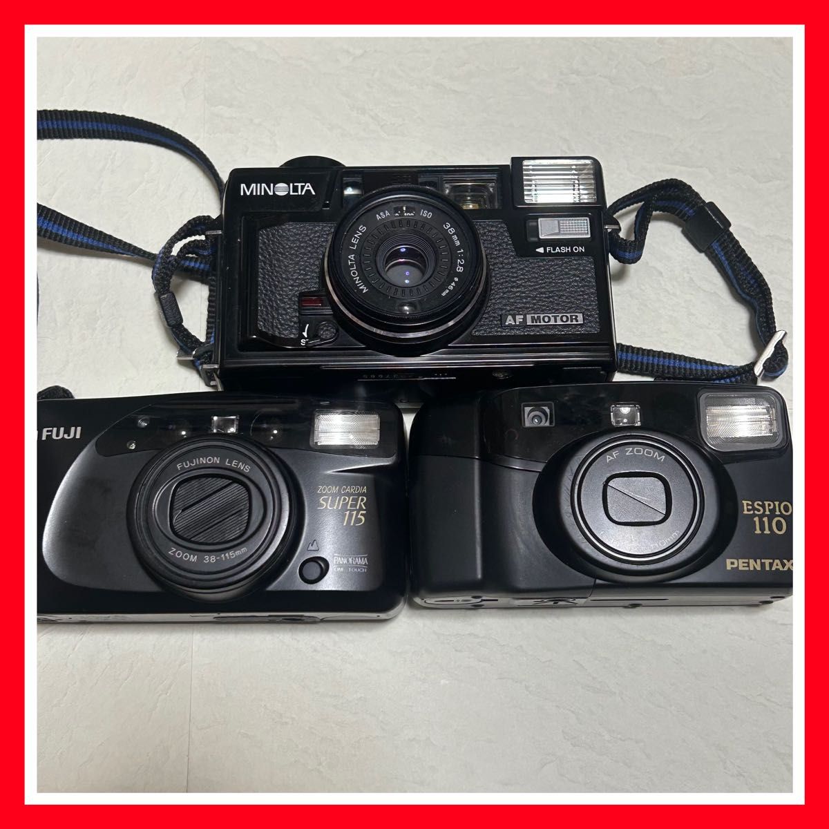 フィルムカメラ 3点まとめ売り PENTAX / MINOLTA / FUJI ゆうパケットプラス発送 カメラ
