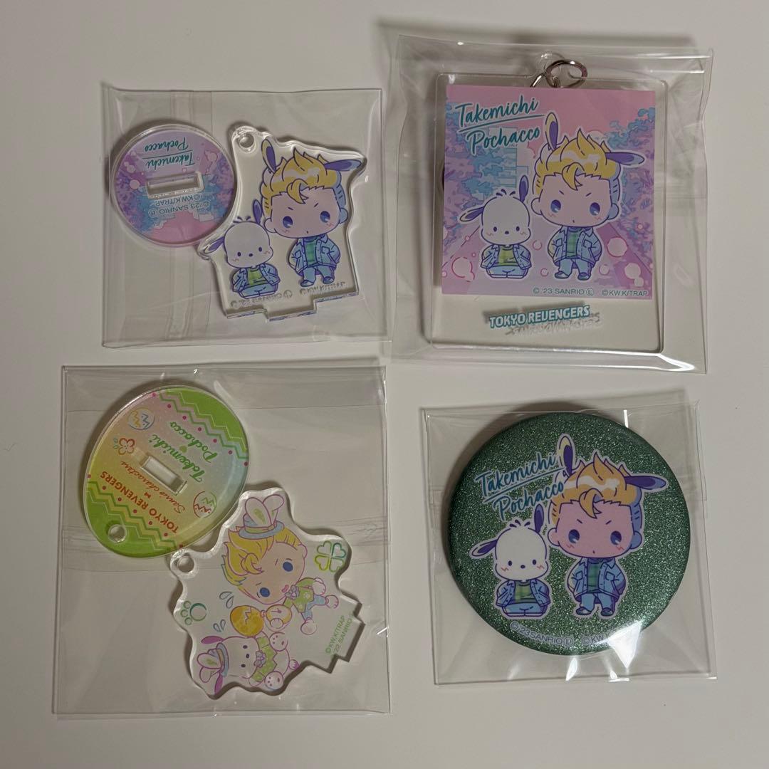 TOLI-be Hanagami Budou Pochacco Sanrio Acrylic Stand Acrylic Keychain Can Badge