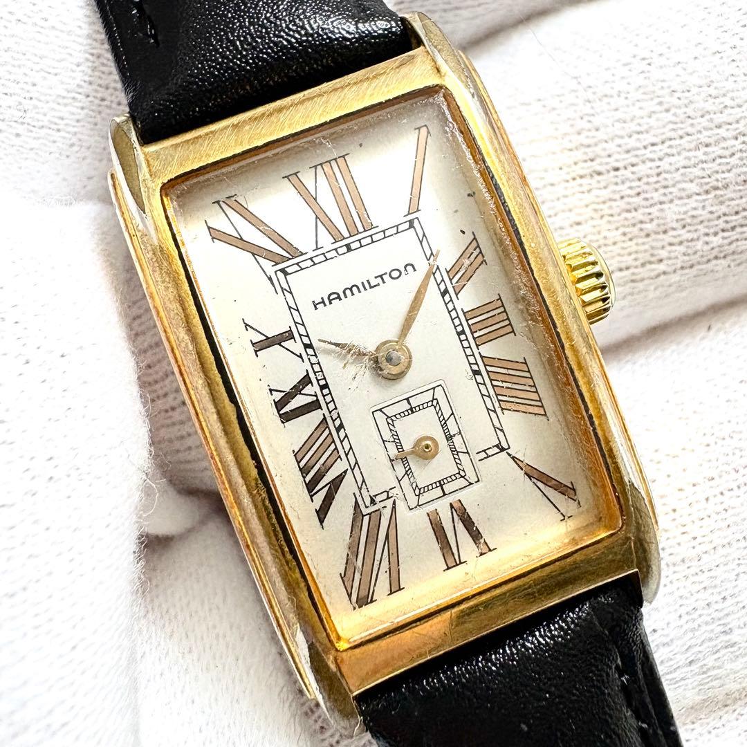 【New Belt】Hamilton 6266 Quartz Smoeco Tank-Style Men's Wristwatch