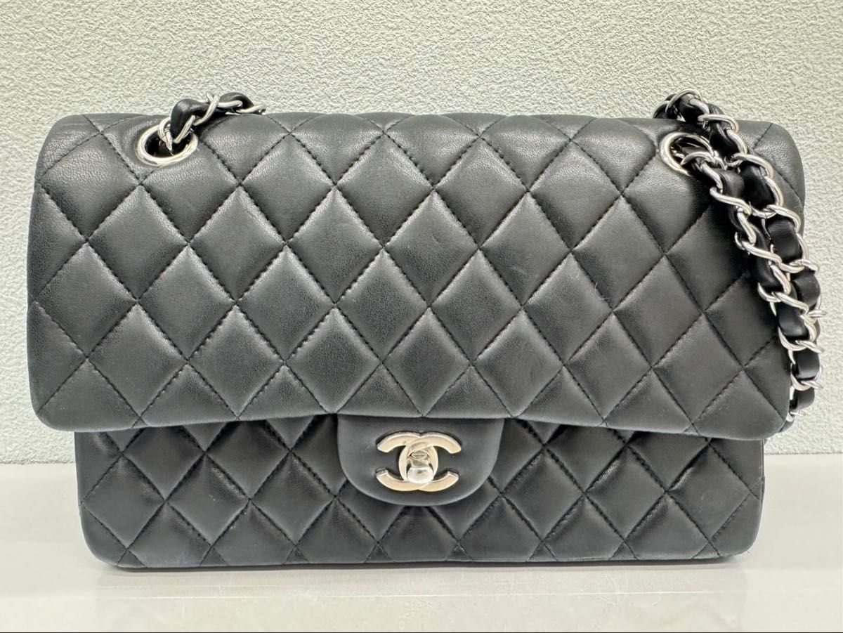 香奈儿 CHANEL 马特拉塞25 可可标志单肩包 皮革链条托特包 羊皮银色五金件