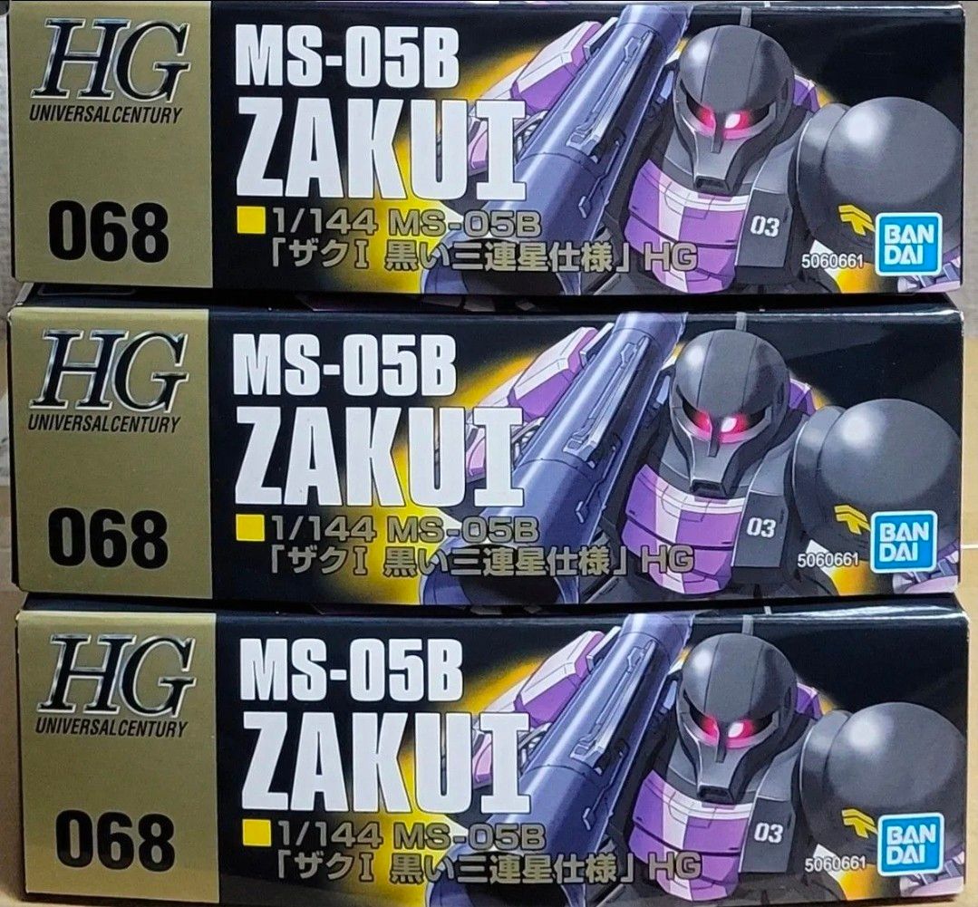 新品未组装3个套装HGUC 1/144扎古I黑色三连星规格