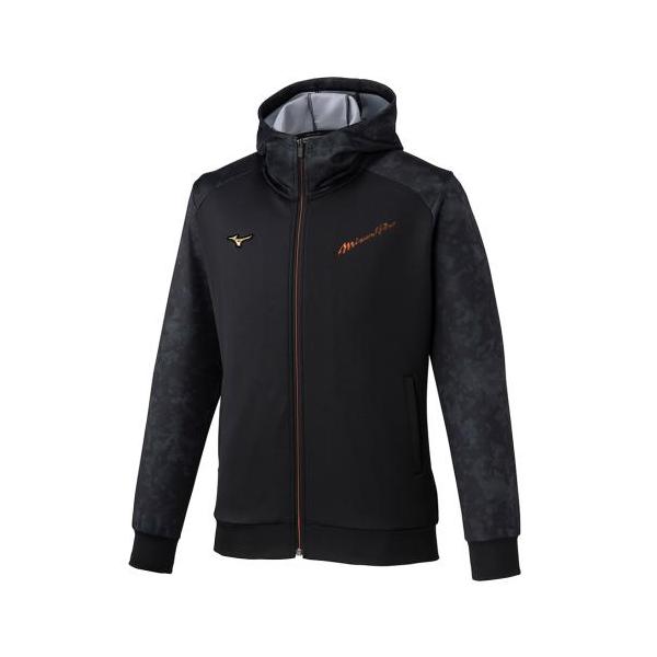 美津浓官方 Mizuno Pro 弹力连帽卫衣 黑色 男女同款