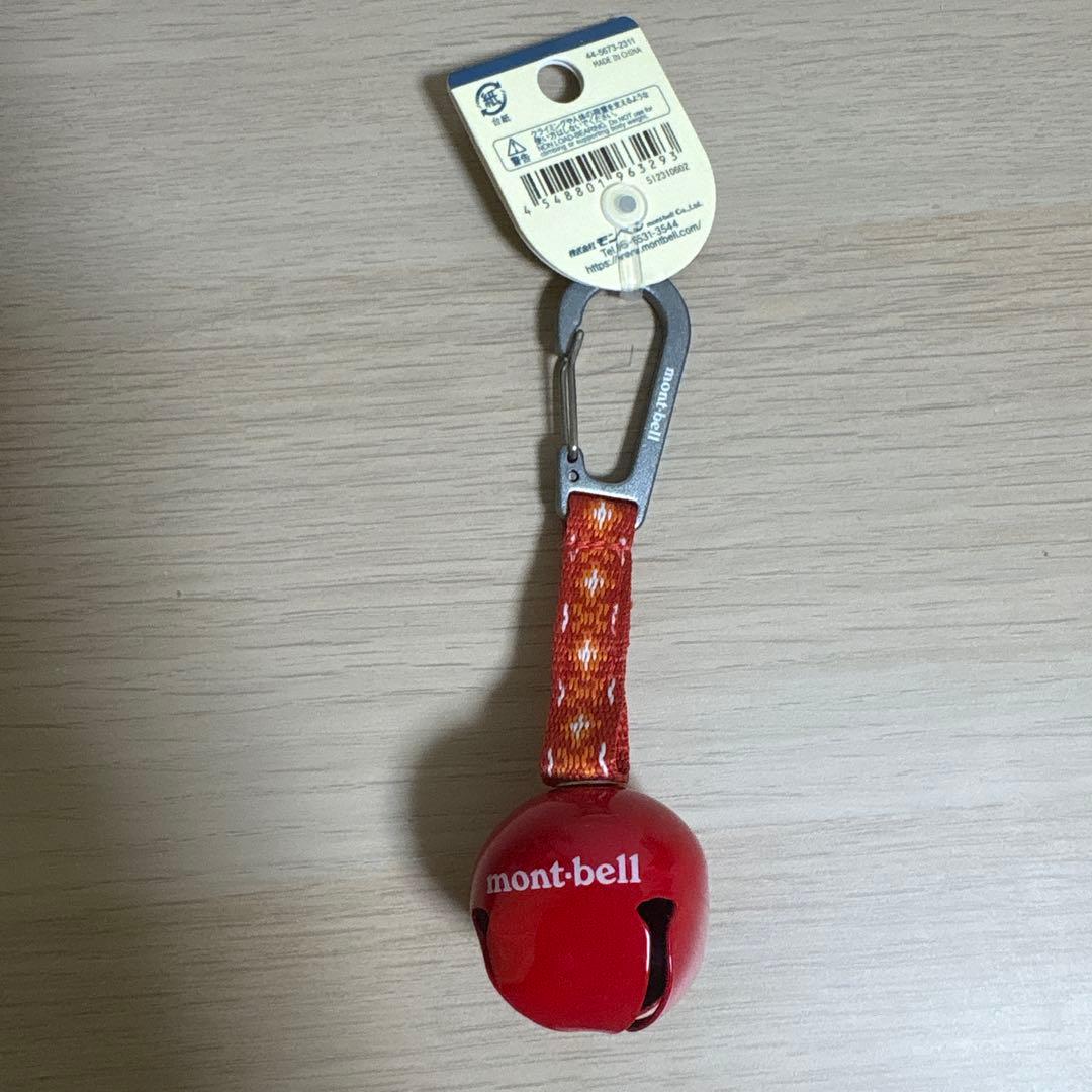 mont-bell Bear Bell with Carabiner, Red