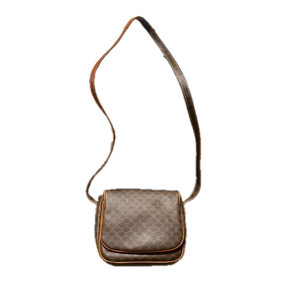 CELINE Celine Macadam Pattern Shoulder Bag Brown Vintage