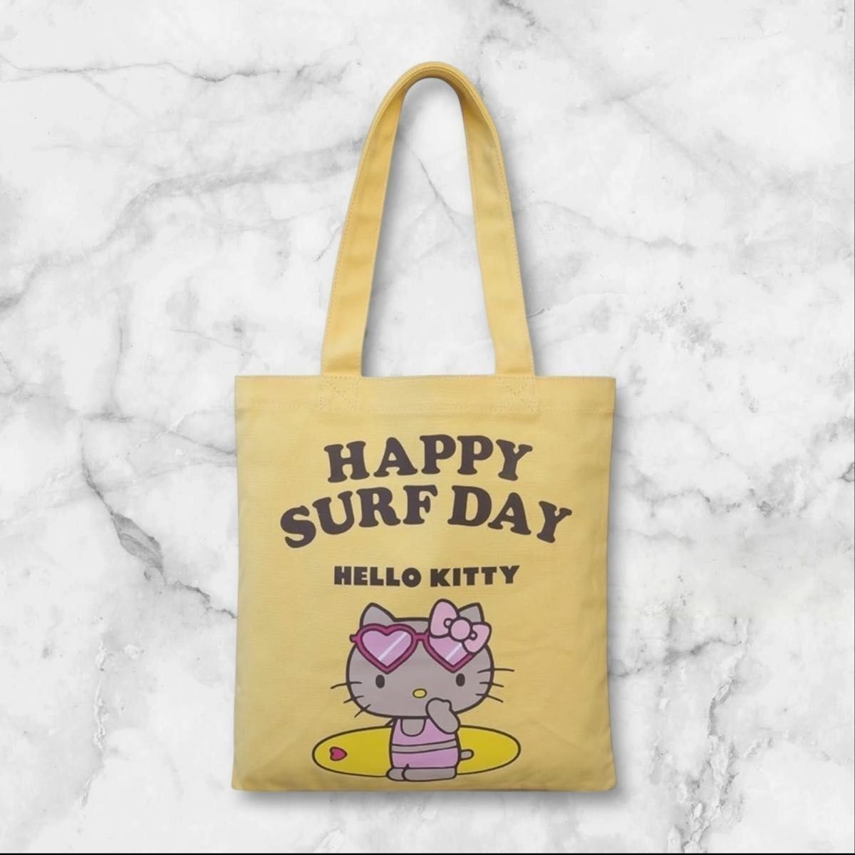 Hello Kitty HAPPY SURF DAY 黄色托特包 晒黑版凯蒂猫 Sanrio 全新环保袋