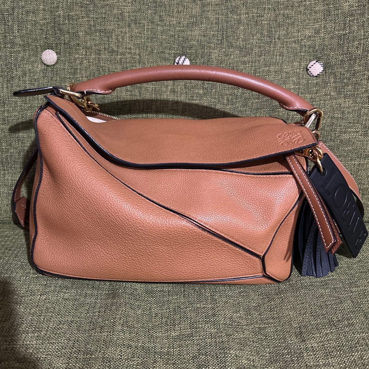 LOEWE Loewe Puzzle Bag Small 2-Way Shoulder Bag Brown