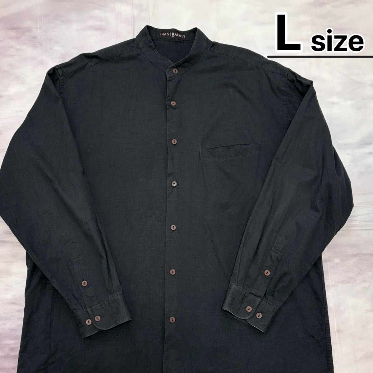 USA old clothes band color shirt long sleeve L black black JHANE BARNES