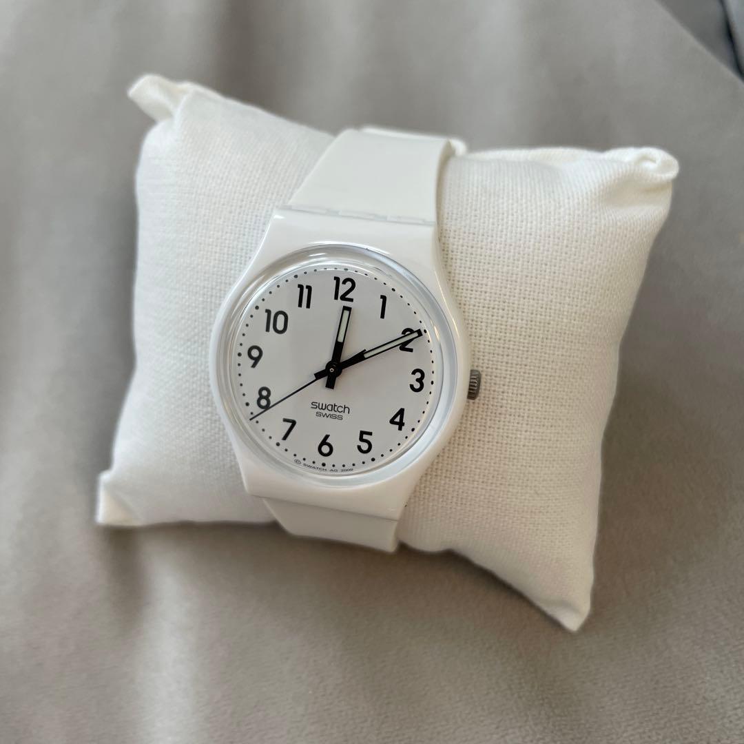 [Operational/Excellent Condition] swatch Swatch JUST WHITE SOFT Wristwatch