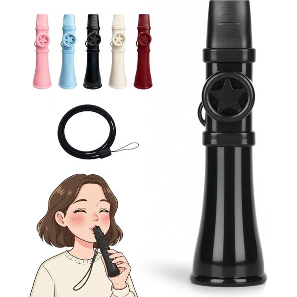 面向不需要卡兹乐器膜振动式吹奏器乐谱就能发出声音的初学者的轻量迷你鼻歌可演奏带吊带的乐队 · 派对用礼品的全年龄对应