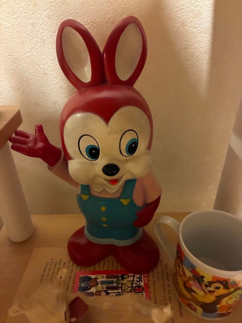 Showa Retro. Rare. SS Pharmaceutical Character Pyon-chan Non-Sale Soft Vinyl Figure