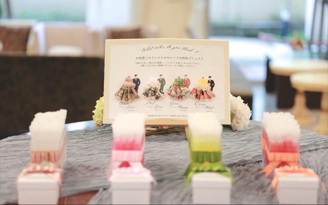 Wedding Color Change Dress Guessing Quiz Panel Board with Box for Penlight Storage