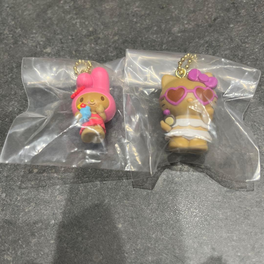 Sanrio Aloha Swimming Gashapon Keycharm Hello Kitty My Melody