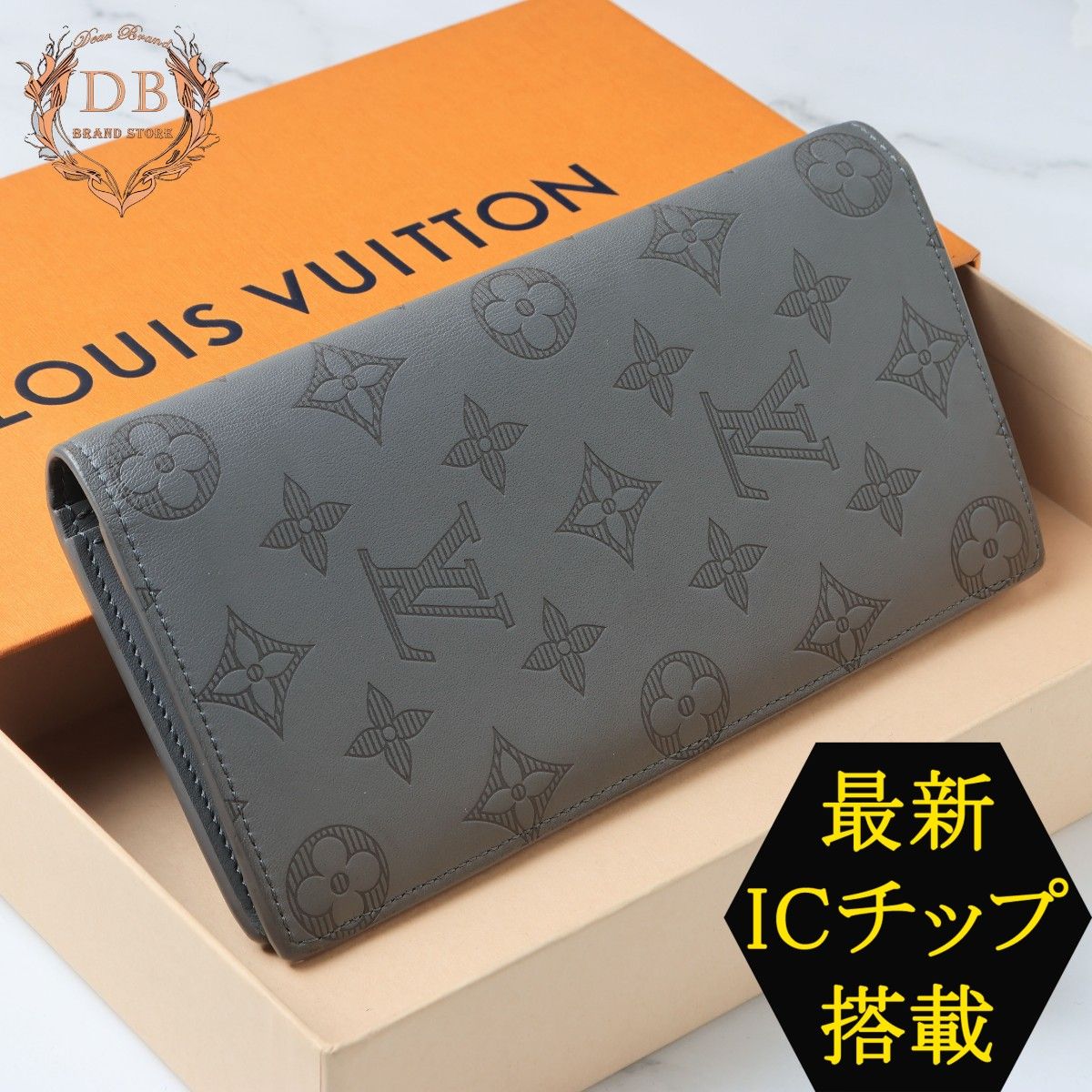 【New Arrival】 Louis Vuitton Monogram Shadow “Brother” Gray Business Jacket Louis Vuitton Men’s Wallet with Black Hardware