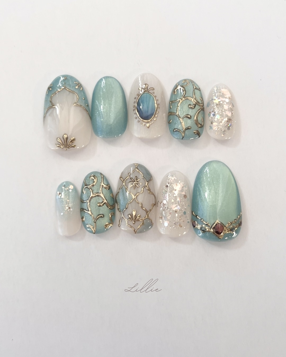 Arabian Night Princess Nail Nail Nail Nail Gnet Nail Princess Elegant Nail Glittering Nail Bridal Nail Wedding Nail Nail