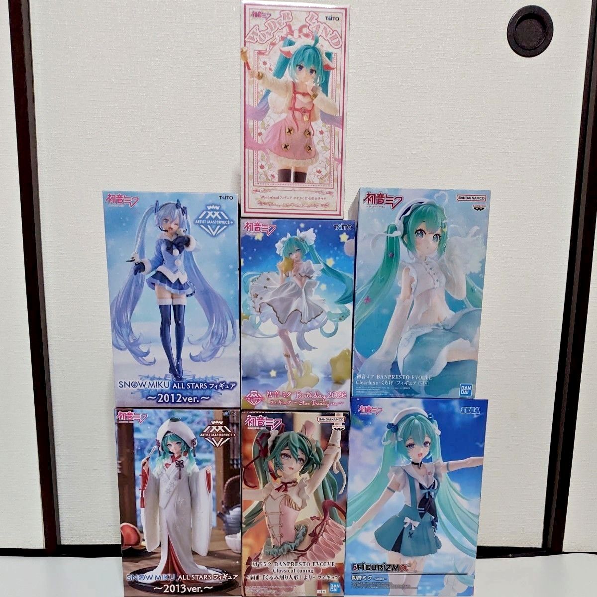 初音未来 手办 7件套 整套出售 赠品