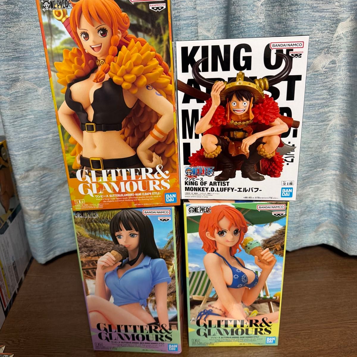 One Piece Figure 4-Piece Set GLITTER & GLAMOURS Luffy