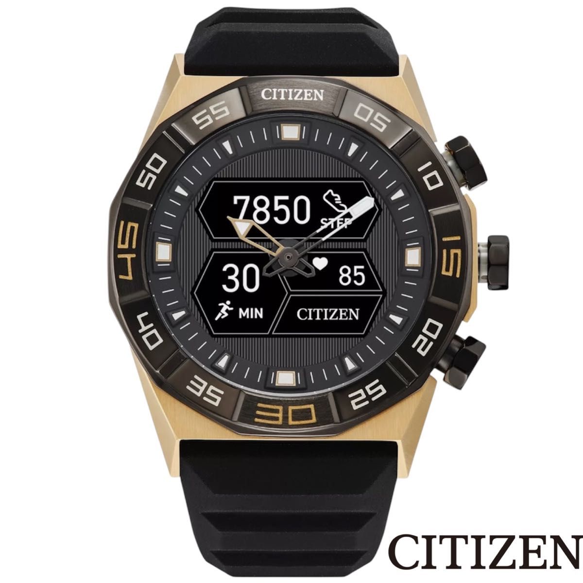 【CITIZEN】西铁城/男士腕表/智能手表/Smart Watch/JX2009-03E/金色·黑色
