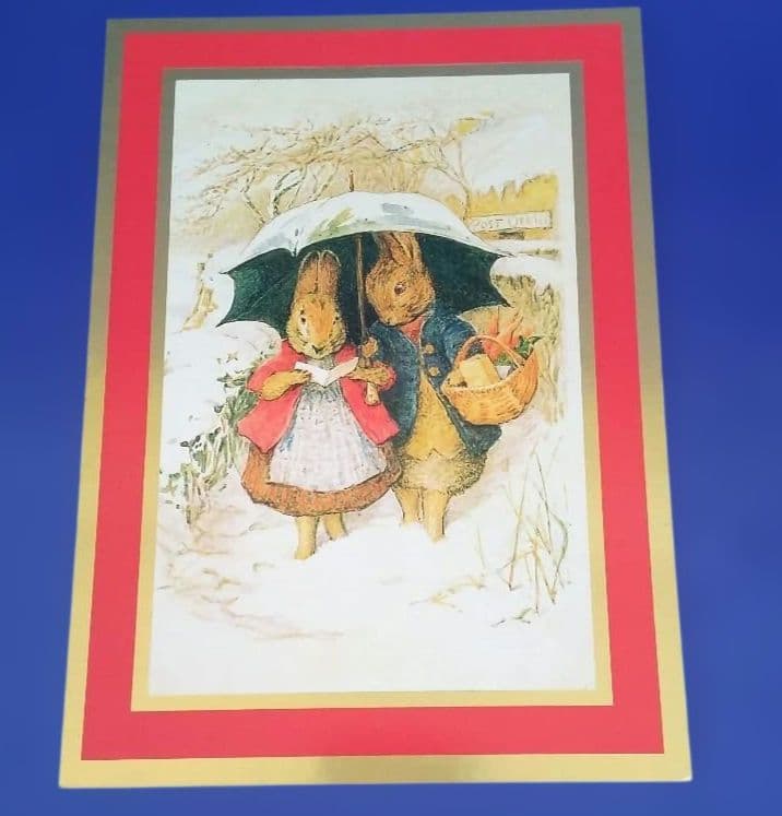 Special Price Peter Rabbit Christmas Cards Set of 5 with Text No.40579