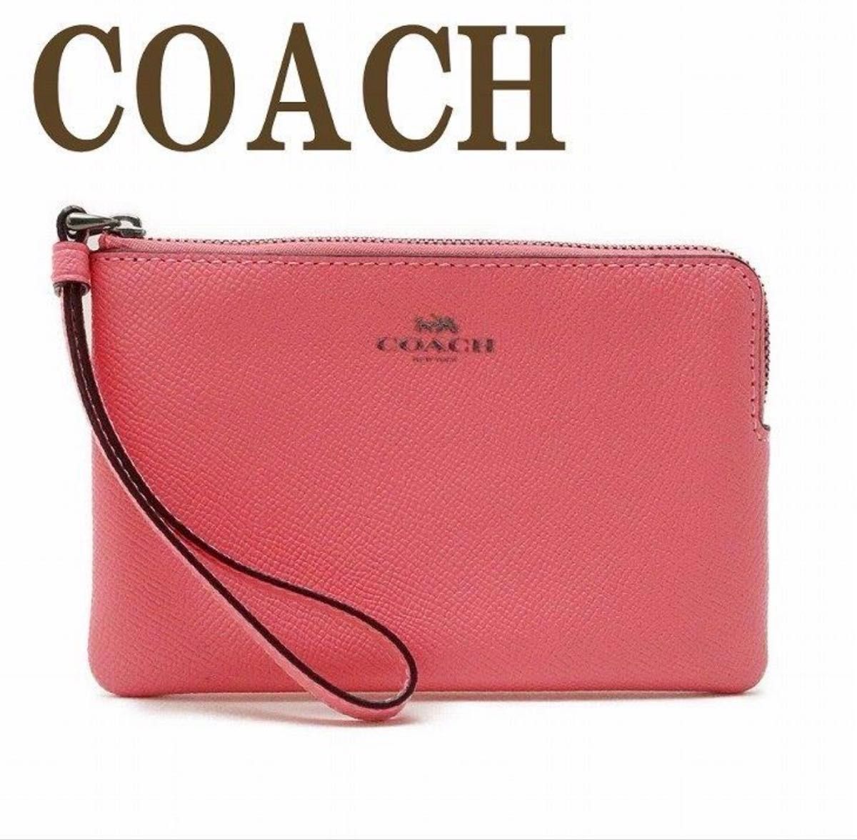 COACH Coach Lislette Pouch Pink Leather