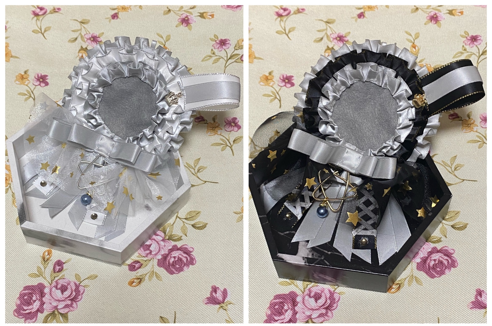 皇家皇冠 Rosette 徽章 灰色