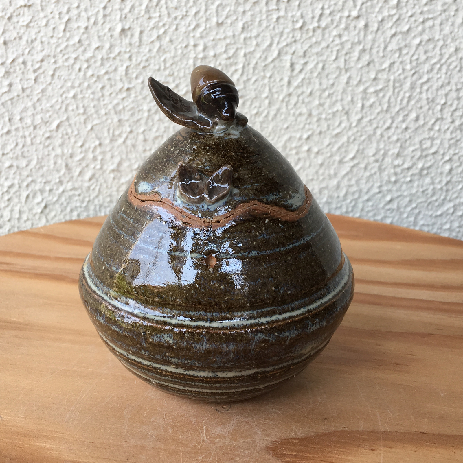 盖子 陶器 橡果罐