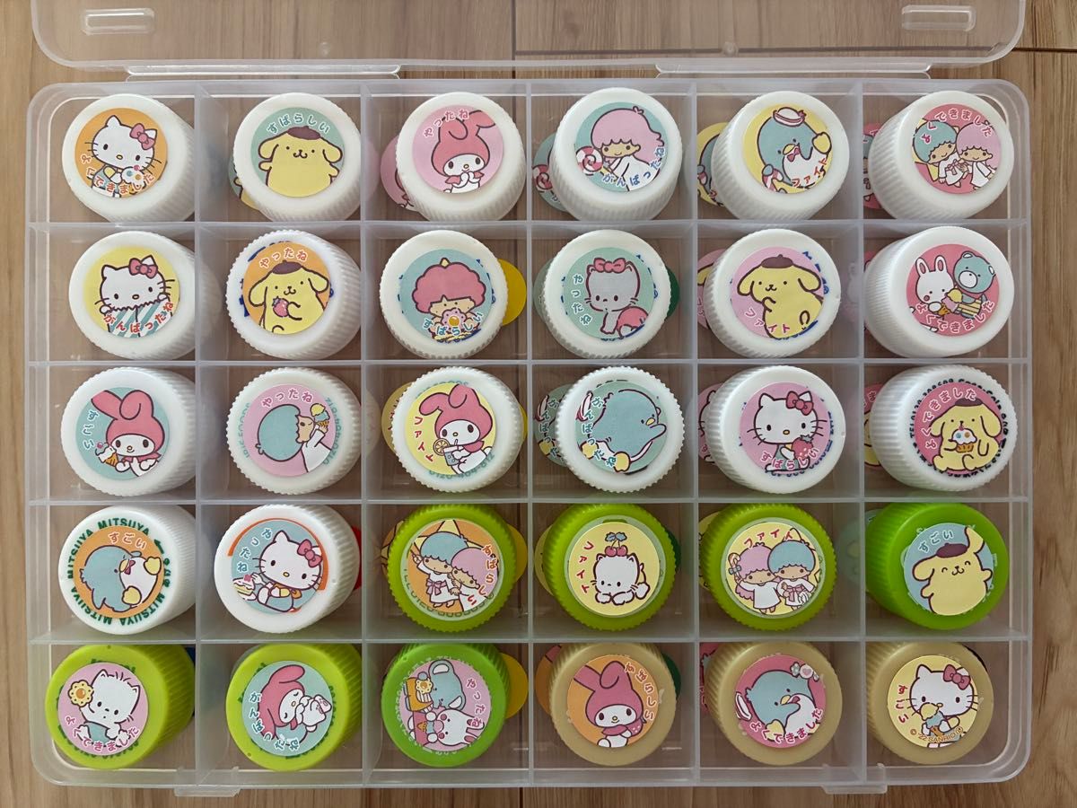 【Waterproofing Measures ◎】Sanrio Matching Puzzle, Pet Bottle Caps, Educational Toy, with Case