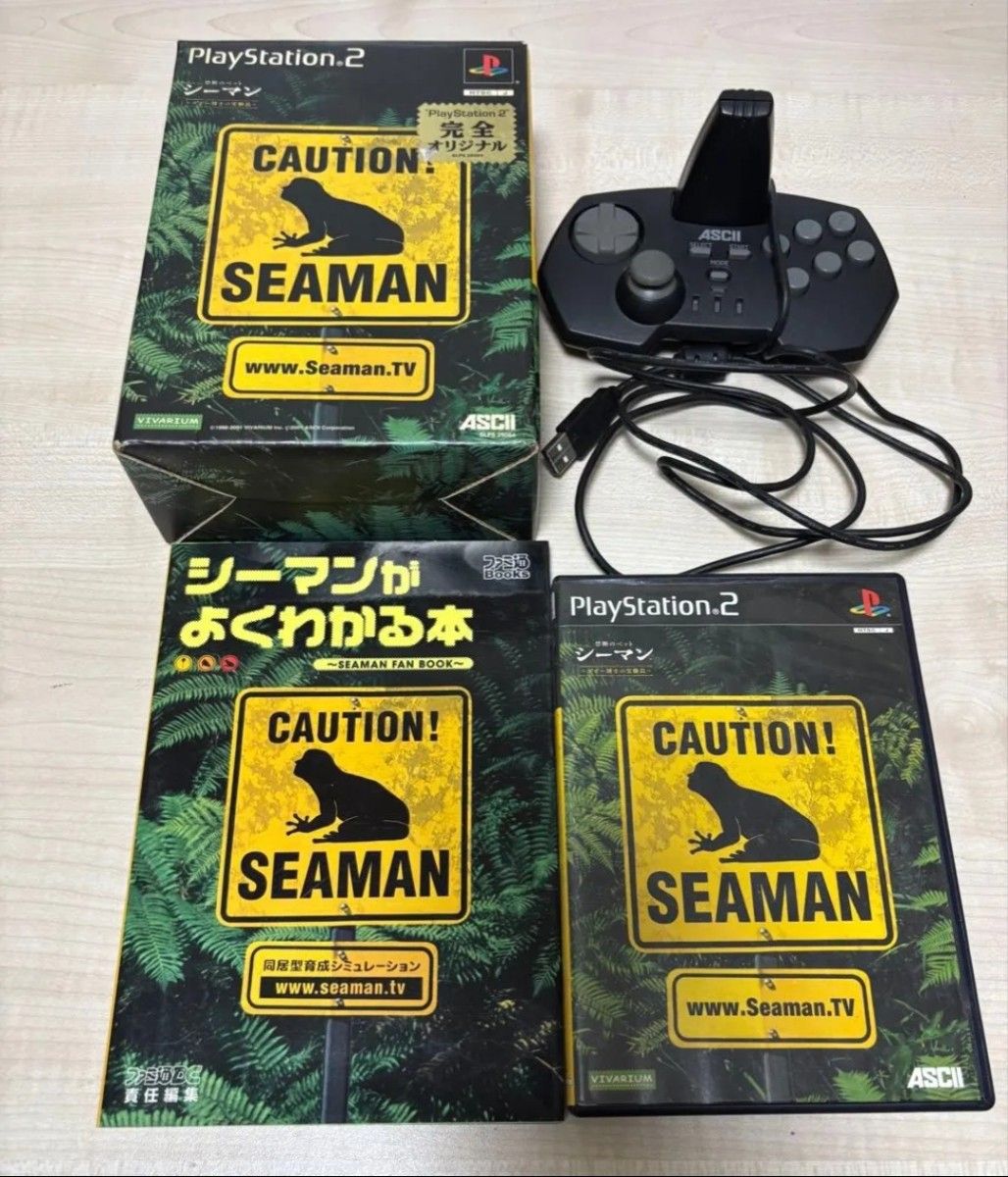 PS2西曼禁断的宠物加泽博士的实验岛西麦克风控制器同捆版西曼很好地明白的本套装