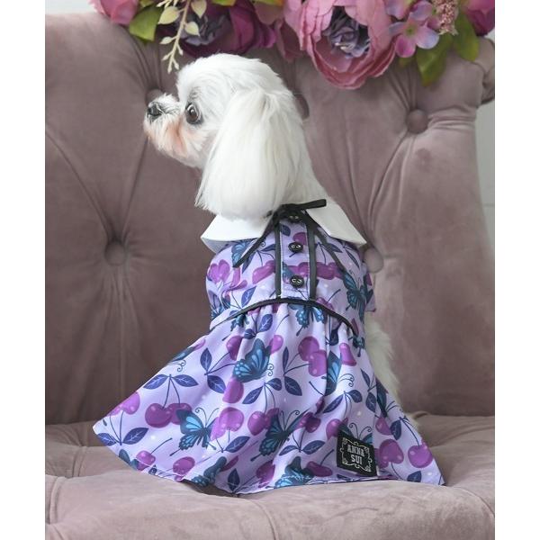 狗服ANNA SUI/蝴蝶结樱桃总柄连衣裙
