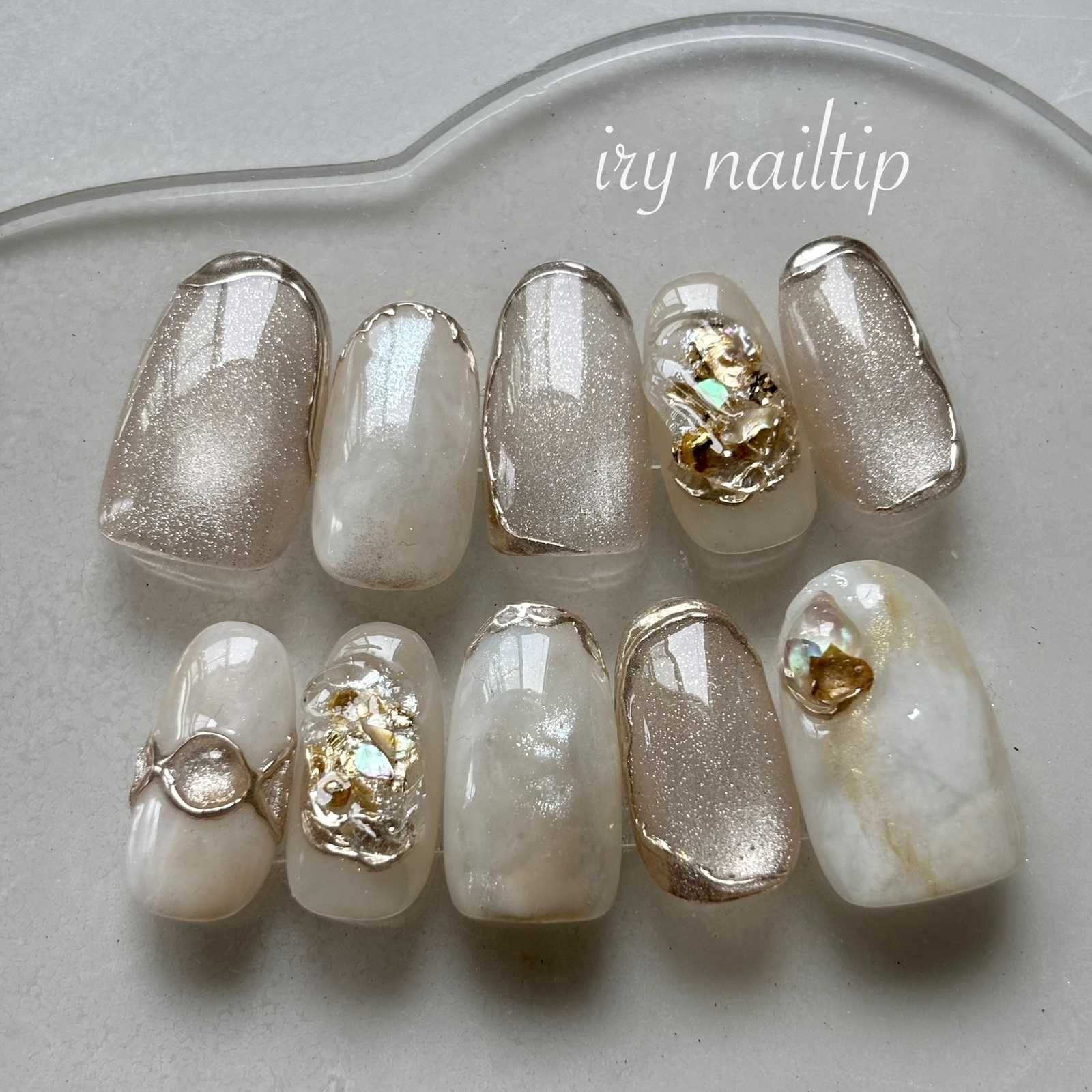 no.19 Sparkling and Shiny*💎 Princess Bridal Nail Nail Tips for Invitations, Bridal Nails, Nuance Nails, Mirror Nails, Magnet Nails