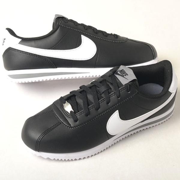 【22.5cm-25cm】NIKE KIDS CORTEZ (GS) 耐克儿童科尔特斯运动鞋 黑白 dm0950-001