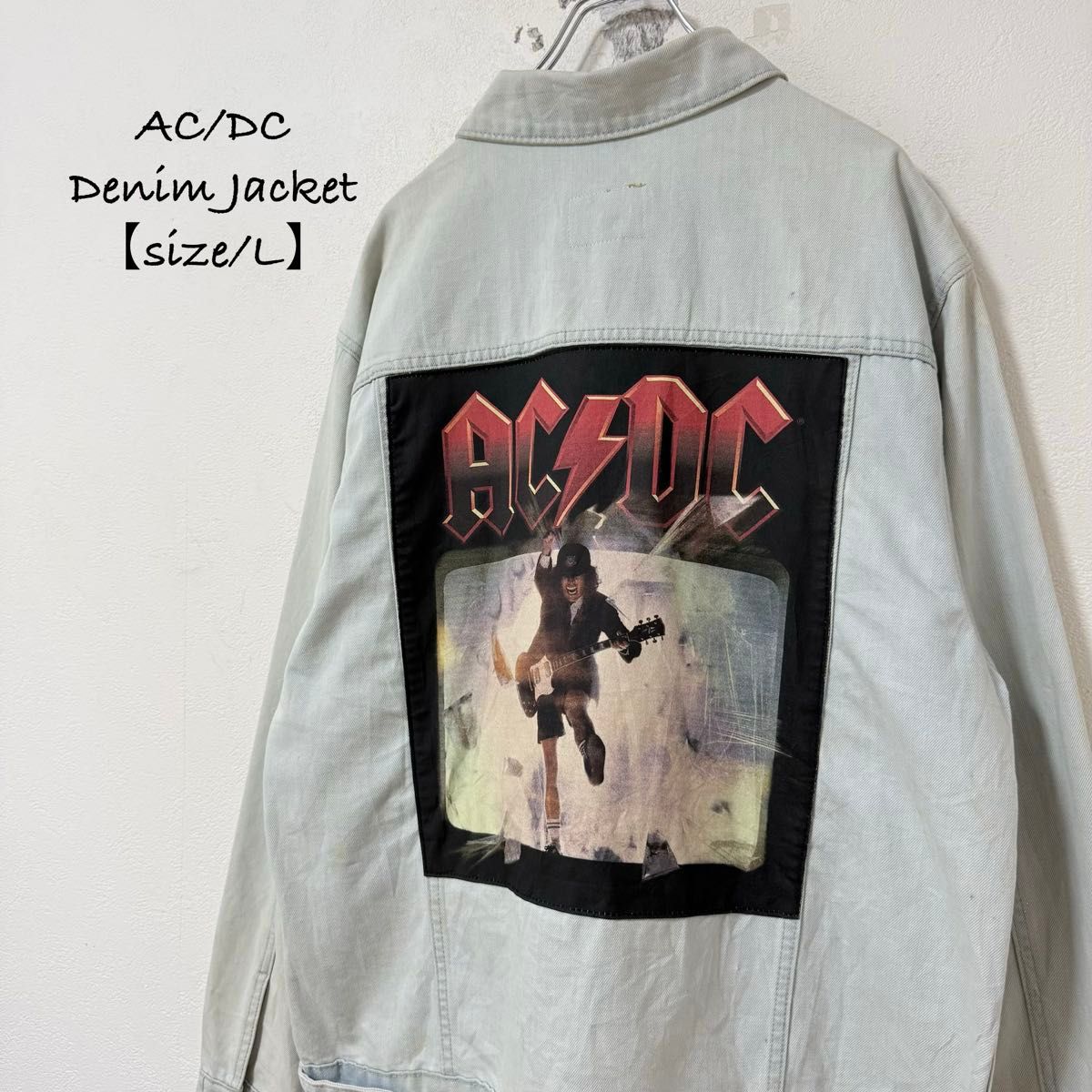 AC/DC★ACDC★デニムジャケット/Gジャン★Band/Rock★バンド★L