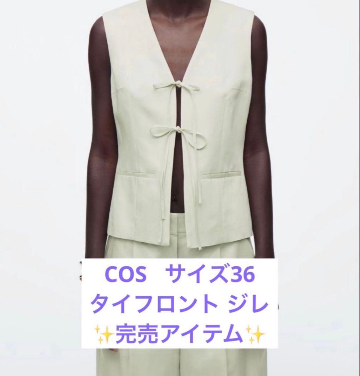 COS Taffeta Front Vest, Size 36, New, Sold-Out Model