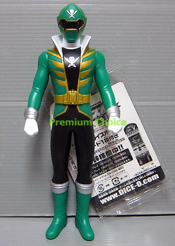 Sentai Hero Series Gokaiger Green Tag Damage Dice Oh Card Included