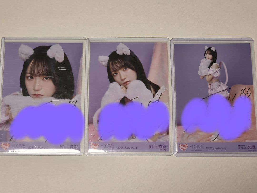 =LOVE 野口衣织 猫 亲笔签名 生写真 全套