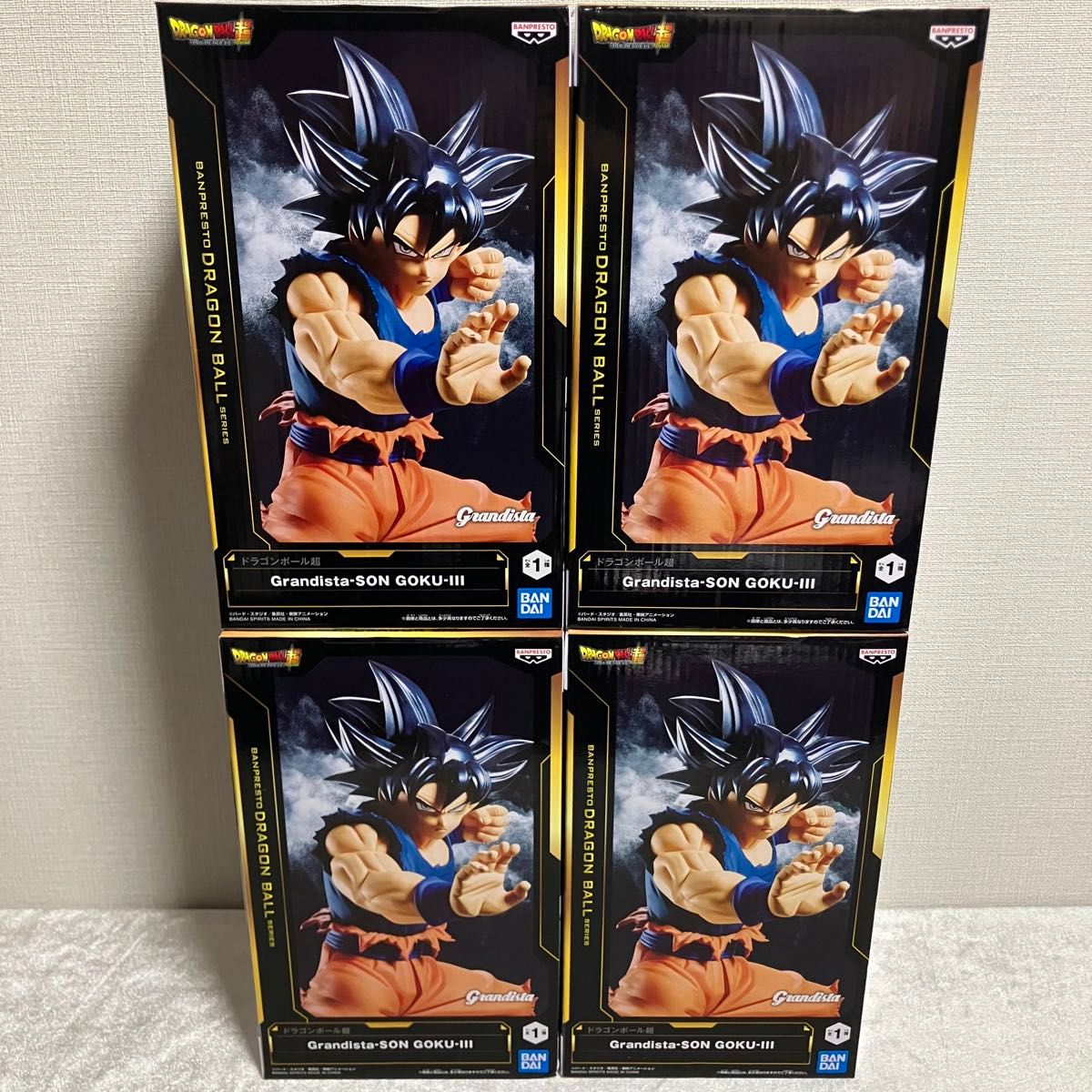 【全新・未开封】龙珠超 Grandista-SON GOKU-III 孙悟空 手办4个套装