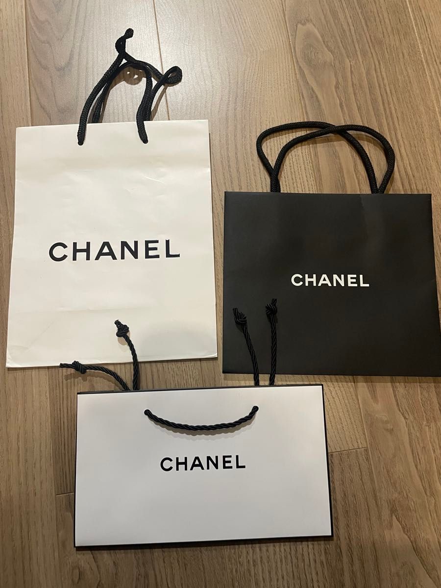香奈儿 CHANEL 商店袋 纸袋 购物袋 3个装