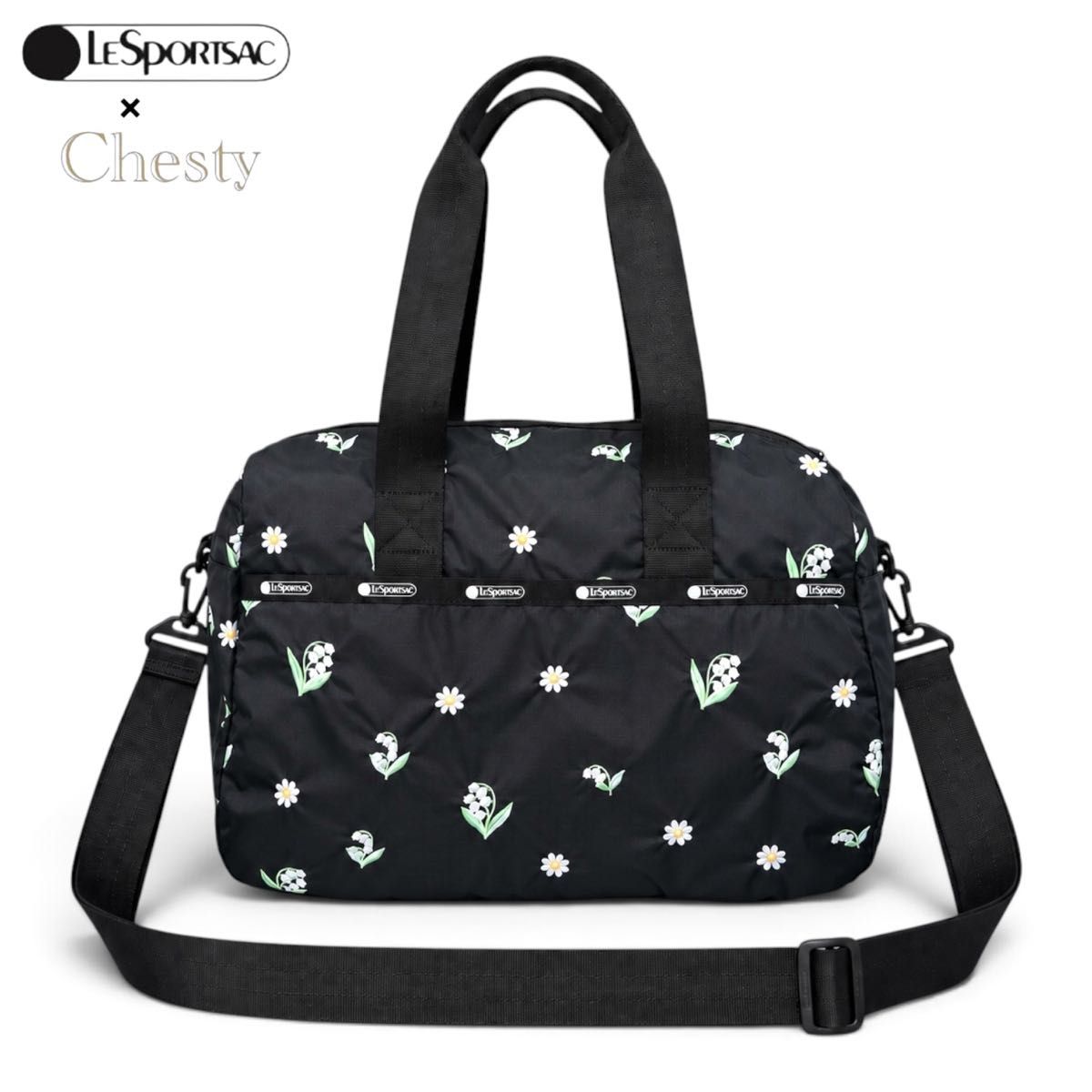 ★新品タグ付★LeSportsac×Chasty レスポートサック チェスティ 2wayハーパーバッグ ボストンバッグ 鈴蘭刺繍