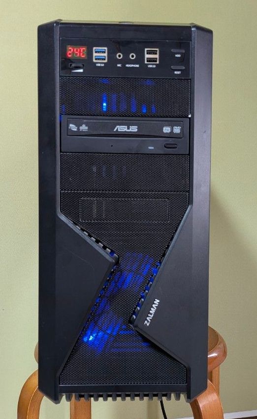 ZALMAN 游戏 PC 中塔机箱 ASUS DVD 带驱动器