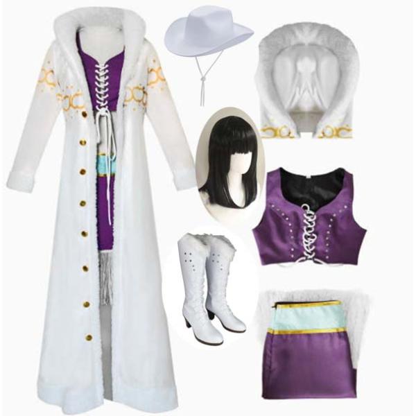 《海贼王》风格 妮可·罗宾 Cosplay服装 假发 鞋子 戏服 演出服 动漫 游戏 万圣节 cosplay 变装