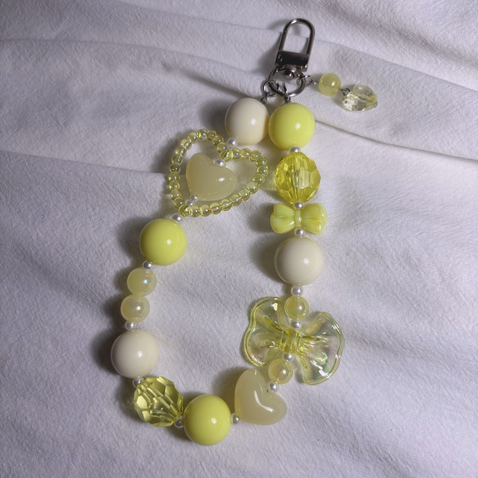 【C-09/柠檬黄🍋】应援色手绳🌈手机挂绳珠饰配件派对灯挂绳可爱应援周边应援色应援道具黄色柠檬黄