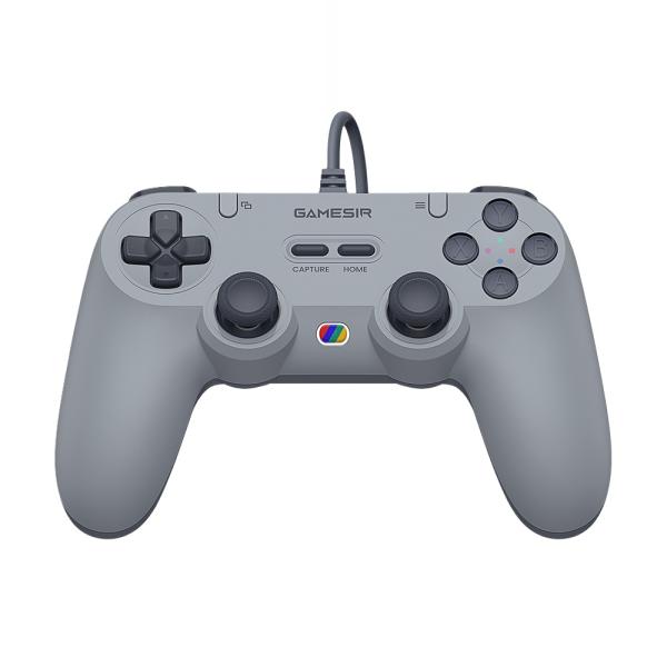 GameSir Tegenaria Lite 灰色有线游戏手柄(兼容 Switch、Switch2、Windows PC、Android、iOS;左右对称设计,支持涡轮、宏、按键映射及振动功能)