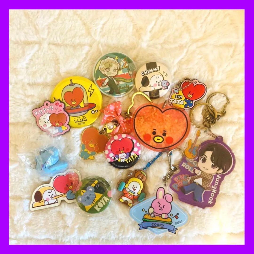 BT21钥匙圈罐徽章磁铁吉祥物集中销售18个