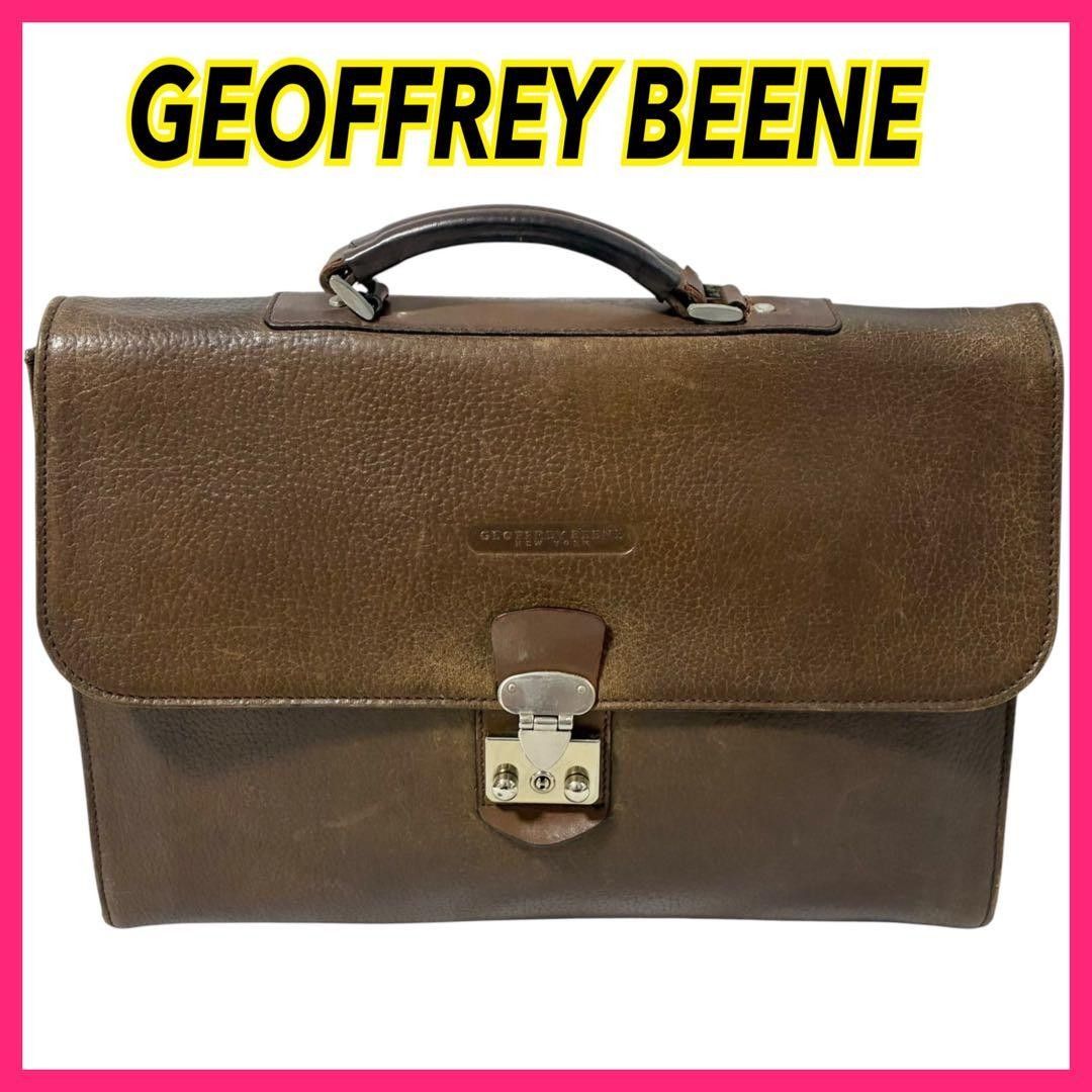 杰弗里·比恩 商务包 公文包 皮革 棕色 复古 包袋 男士 GEOFFREY BEENE