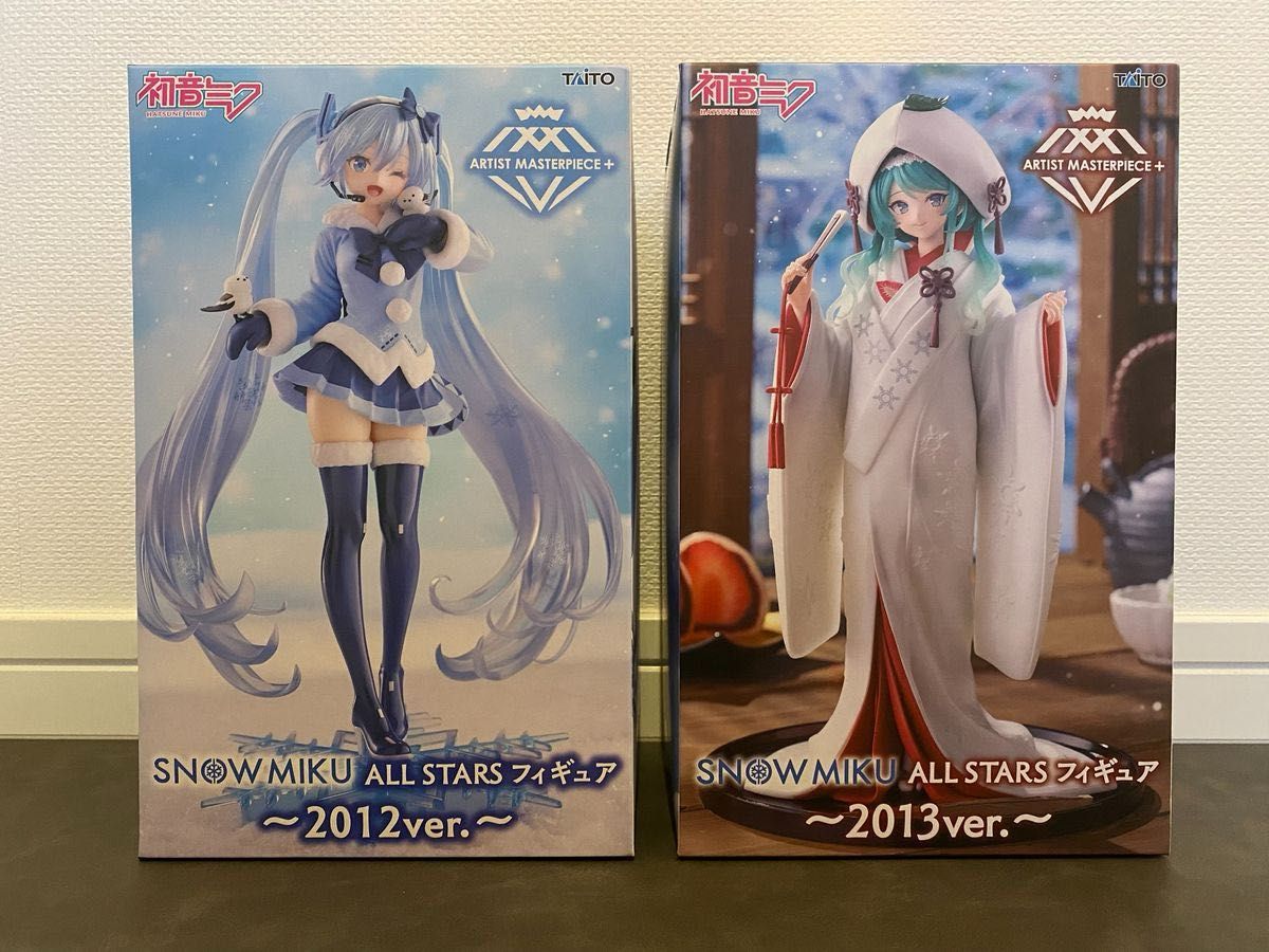 【全新·未拆封】太东 初音未来 雪未来 AMP+ 手办 2012版·2013版 两件套